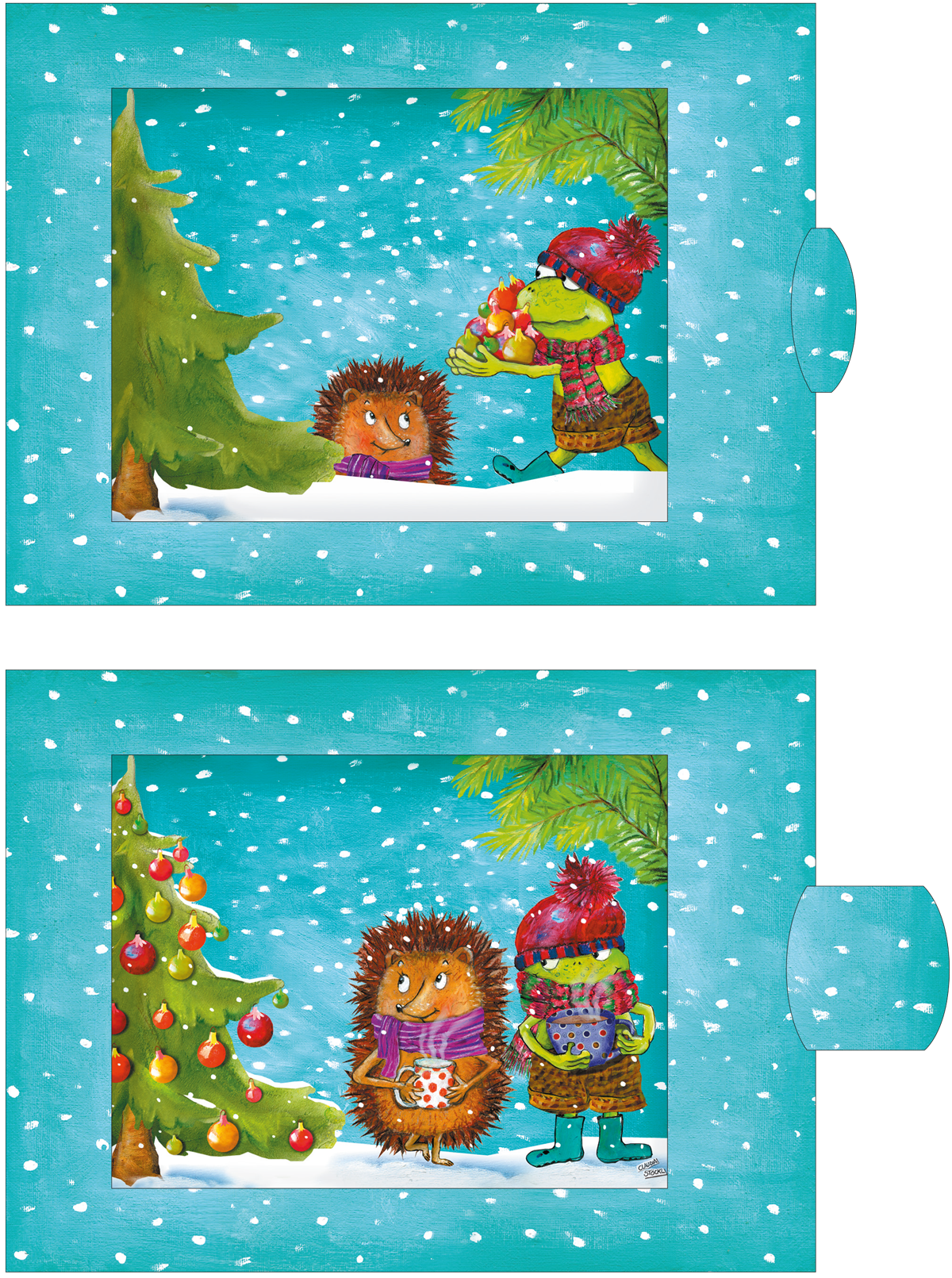 Lebende Karte Weihnachtszeit