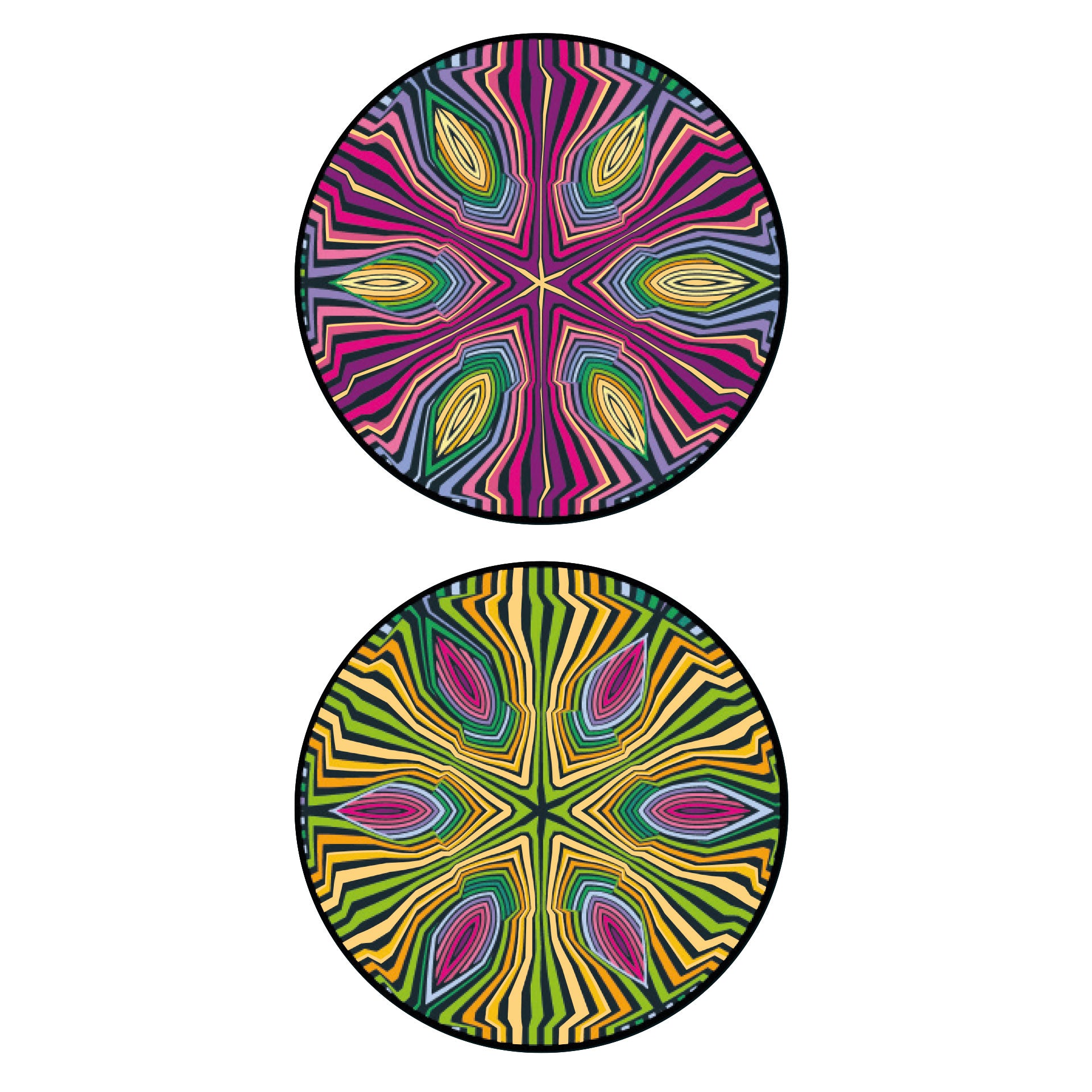 Holzpuzzle Double "Hippie" inkl. Puzzlerahmen