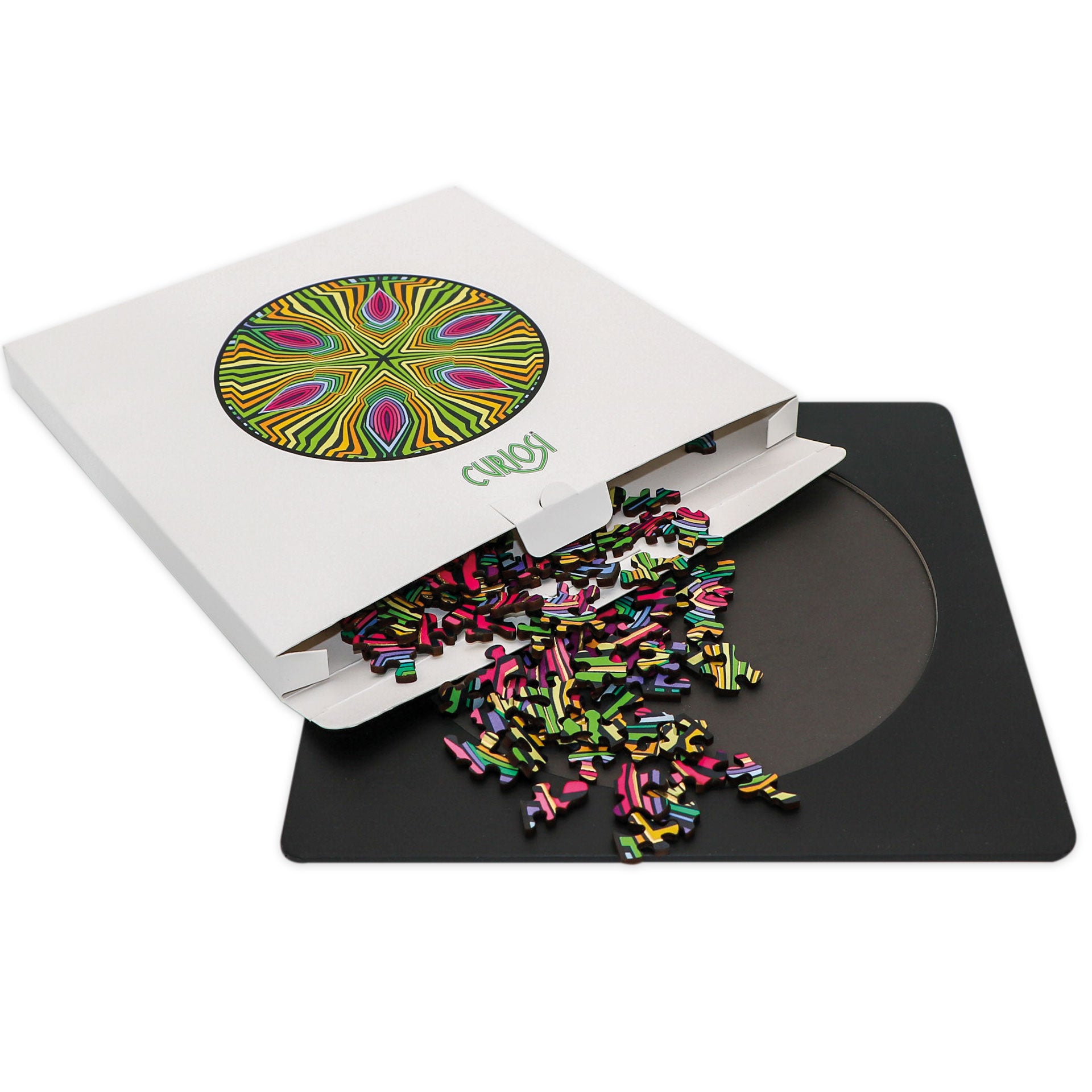 Holzpuzzle Double "Hippie" inkl. Puzzlerahmen