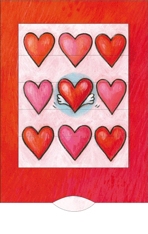 Lebende Karte "Herz-Hochzeit"