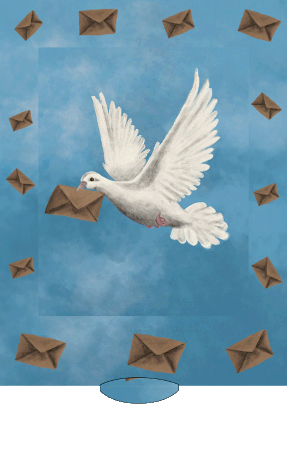 Lebende Karte "Brieftaube"