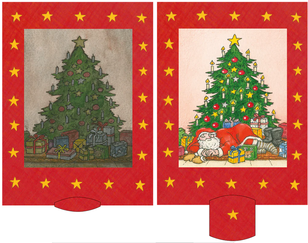 Lebende Karte "Sleeping Santa"