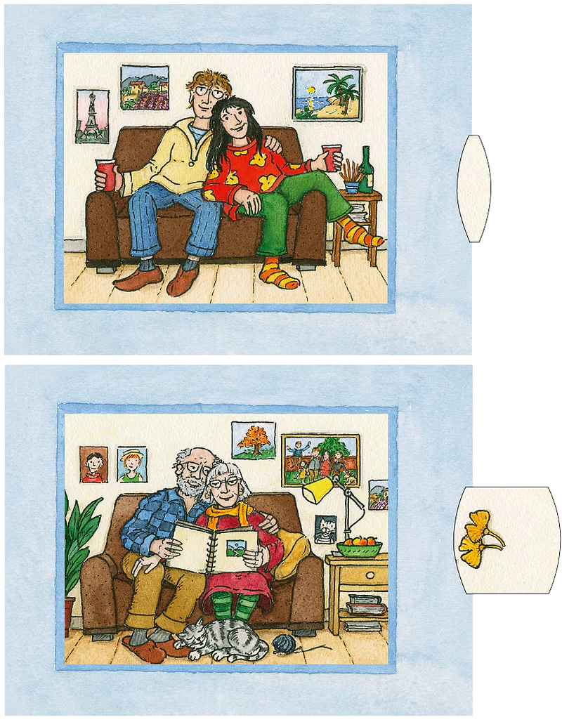 Lebende Karte "Paar"